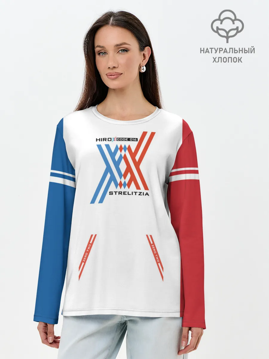 Лонгслив женский. Хлопок / Darling in the Franxx