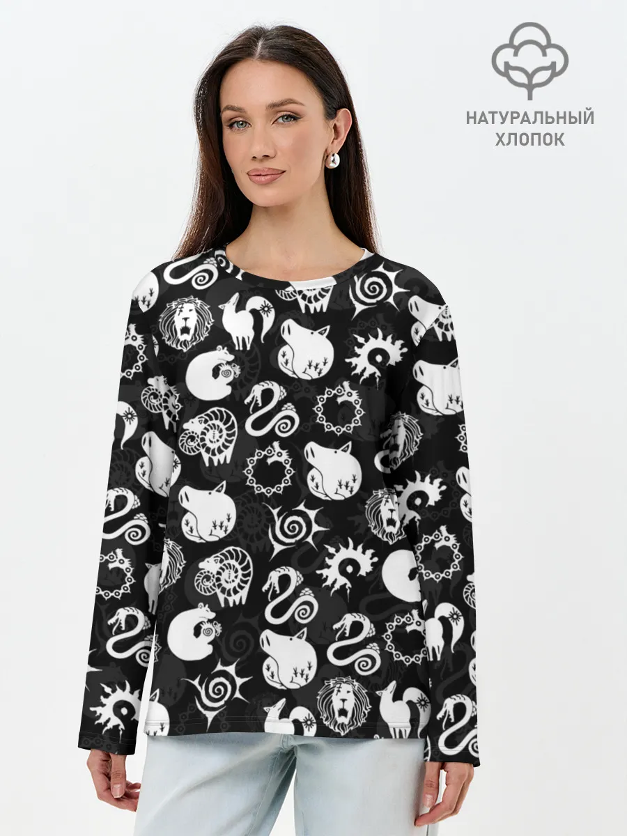 Лонгслив женский. Хлопок / SEVEN DEADLY SINS СИМВОЛЫ