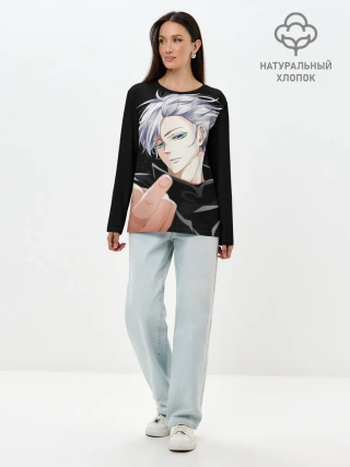 Лонгслив женский. Хлопок / Магическая битва