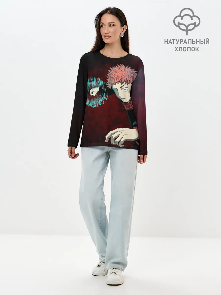 Лонгслив женский. Хлопок / Магическая битва