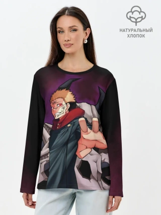 Лонгслив женский. Хлопок / Магическая битва