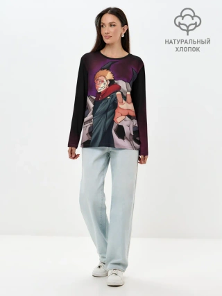 Лонгслив женский. Хлопок / Магическая битва