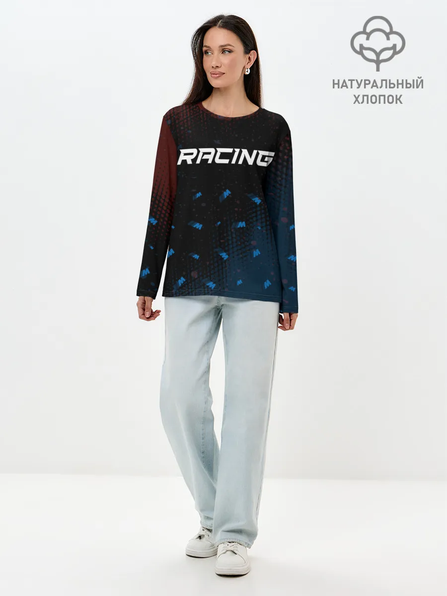 Лонгслив женский. Хлопок / BMW - Halftone