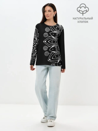 Лонгслив женский. Хлопок / Mandala