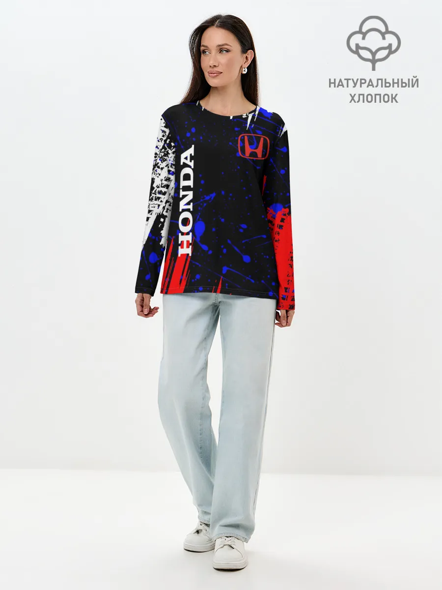 Лонгслив женский. Хлопок / HONDA.