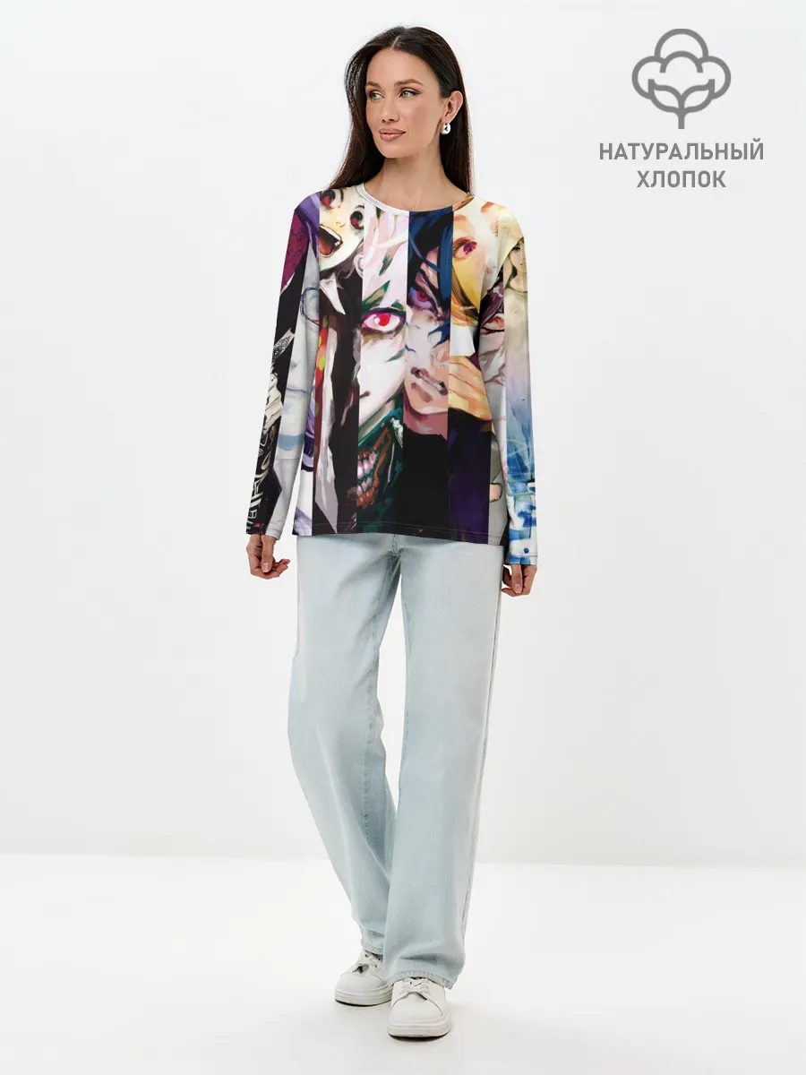 Лонгслив женский. Хлопок / гульи из 20 района