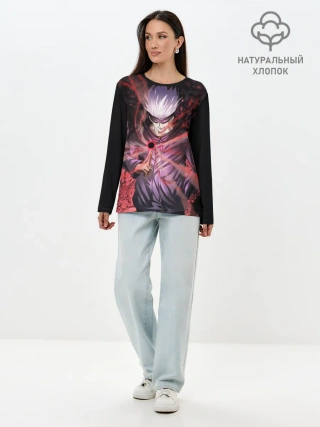 Лонгслив женский. Хлопок / Магическая битва