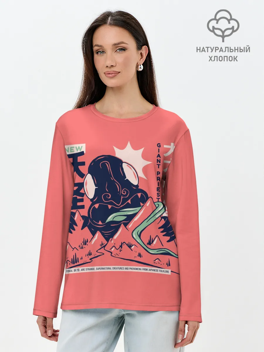 Лонгслив женский. Хлопок / Anime Daidarabotchi Yokai