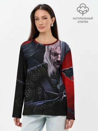 Лонгслив женский. Хлопок / Ведьмак Геральт