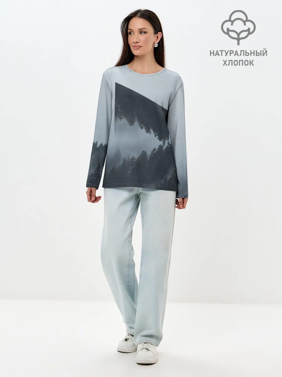 Лонгслив женский. Хлопок / Атмосфера
