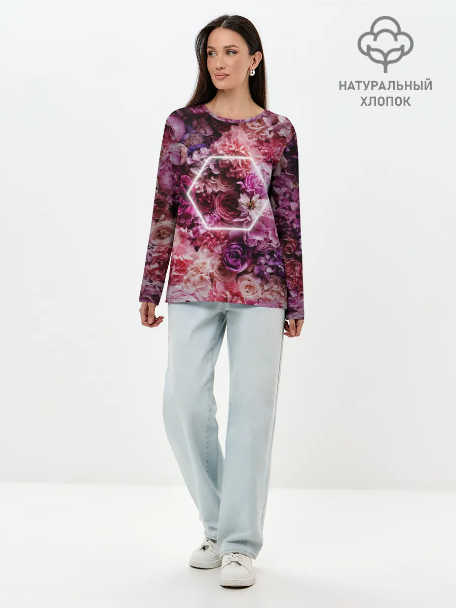 Лонгслив женский. Хлопок / ROSE | РОЗЫ
