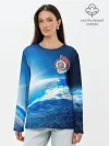 Лонгслив женский. Хлопок / Юрий Гагарин Планета Земля