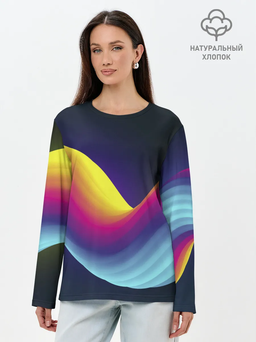 Лонгслив женский. Хлопок / Neon wire