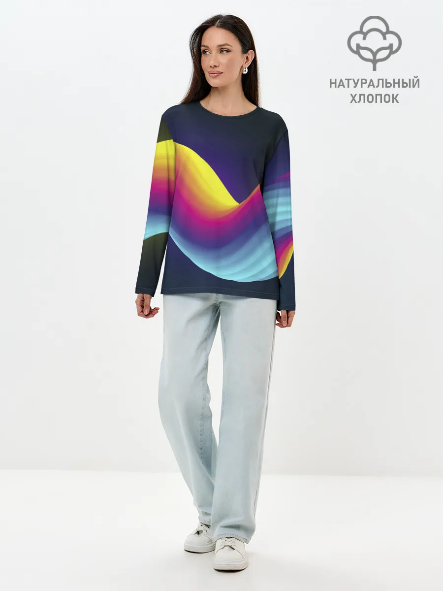 Лонгслив женский. Хлопок / Neon wire