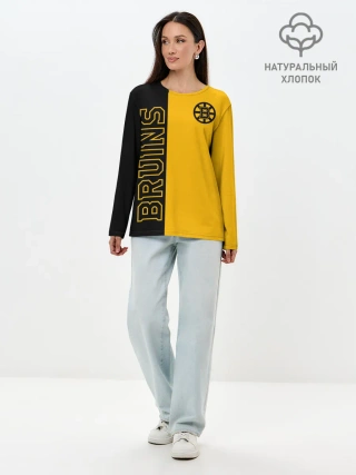 Лонгслив женский. Хлопок / NHL BOSTON BRUINS