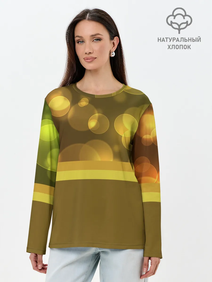 Лонгслив женский. Хлопок / Блики