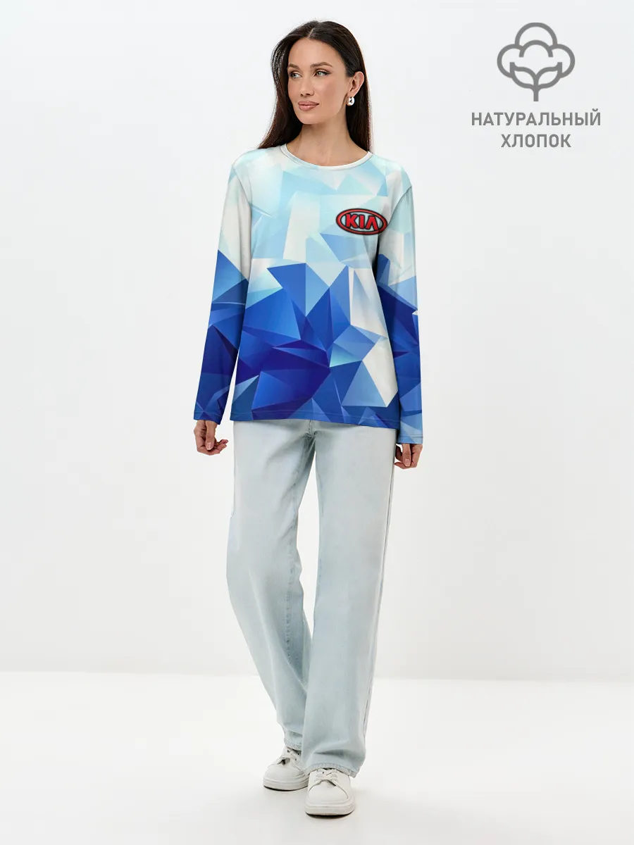 Лонгслив женский. Хлопок / KIA Motors