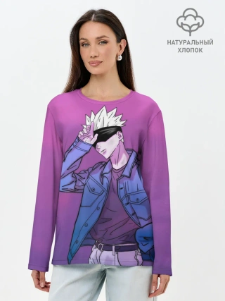 Лонгслив женский. Хлопок / Магическая Битва - С повязкой
