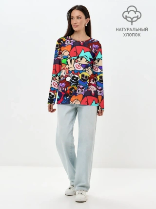 Лонгслив женский. Хлопок / Friday Night Funkin