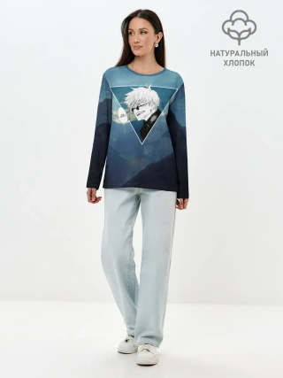 Лонгслив женский. Хлопок / Магическая Битва - Ты плачешь?