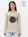 Лонгслив женский. Хлопок / Natural Vinyl Records Vintage