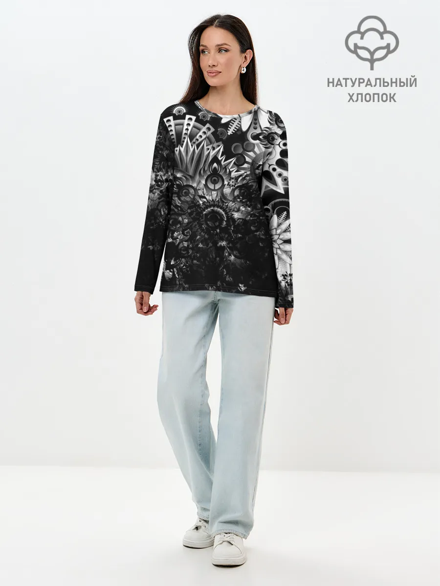 Лонгслив женский. Хлопок / Floral Pattern