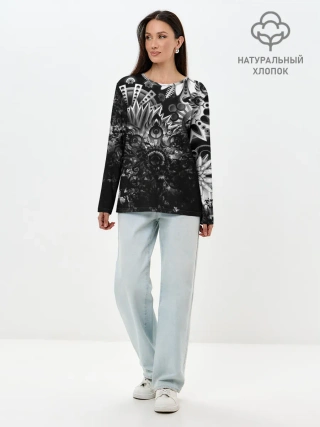 Лонгслив женский. Хлопок / Floral Pattern