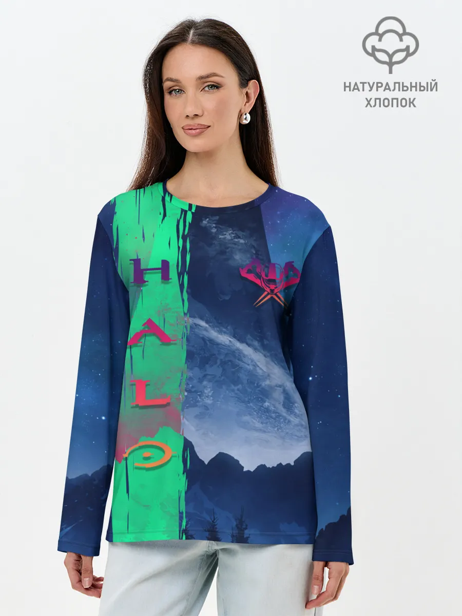 Лонгслив женский. Хлопок / HALO Ring