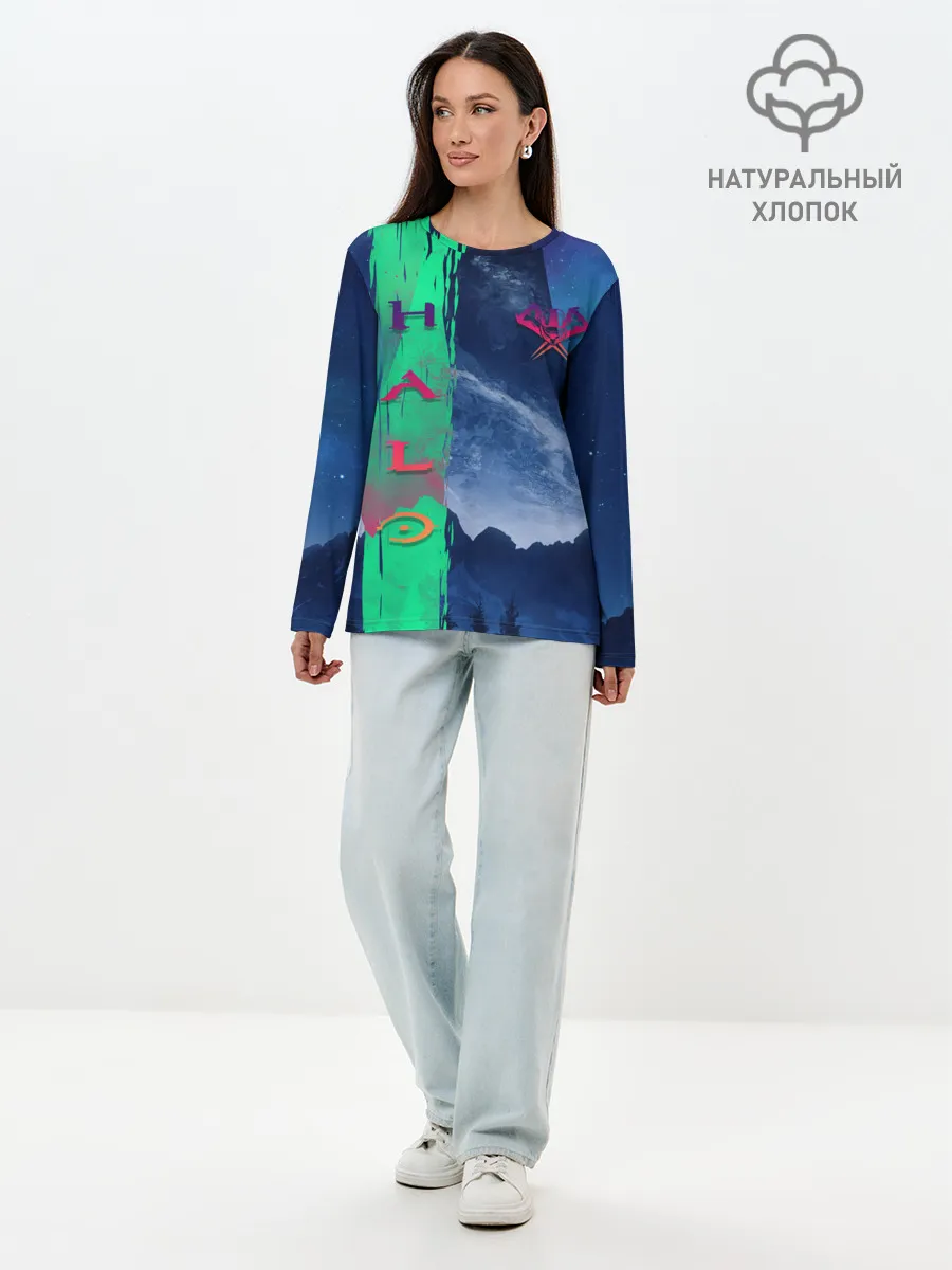 Лонгслив женский. Хлопок / HALO Ring