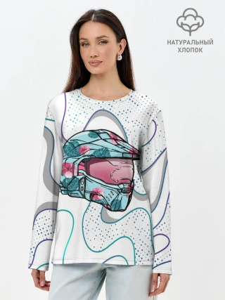 Лонгслив женский. Хлопок / Flowers of Spartan