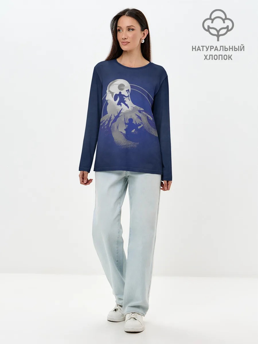 Лонгслив женский. Хлопок / Gods family