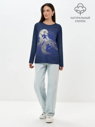 Лонгслив женский. Хлопок / Gods family