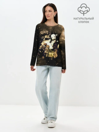 Лонгслив женский. Хлопок / Незуко Камадо Kimetsu no Yaiba