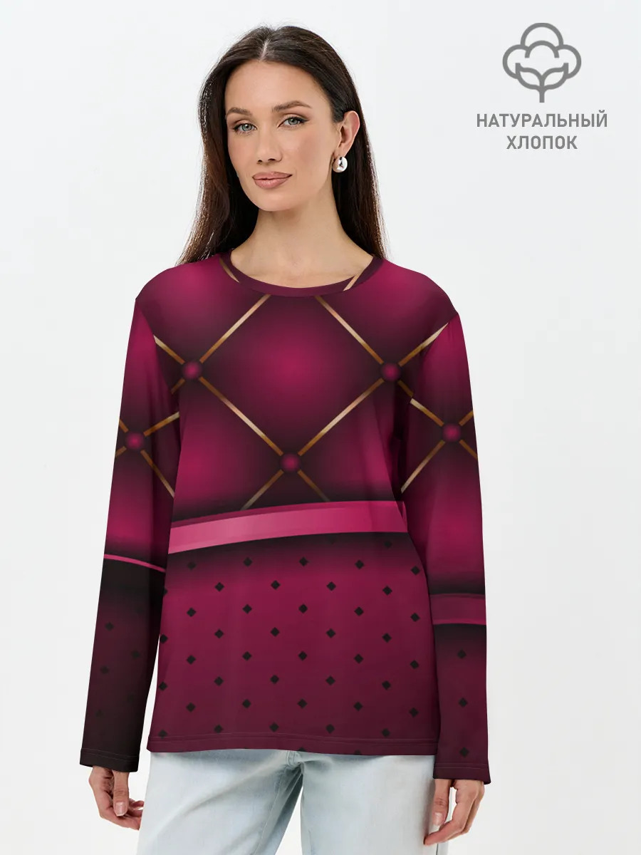 Лонгслив женский. Хлопок / Luxury Red
