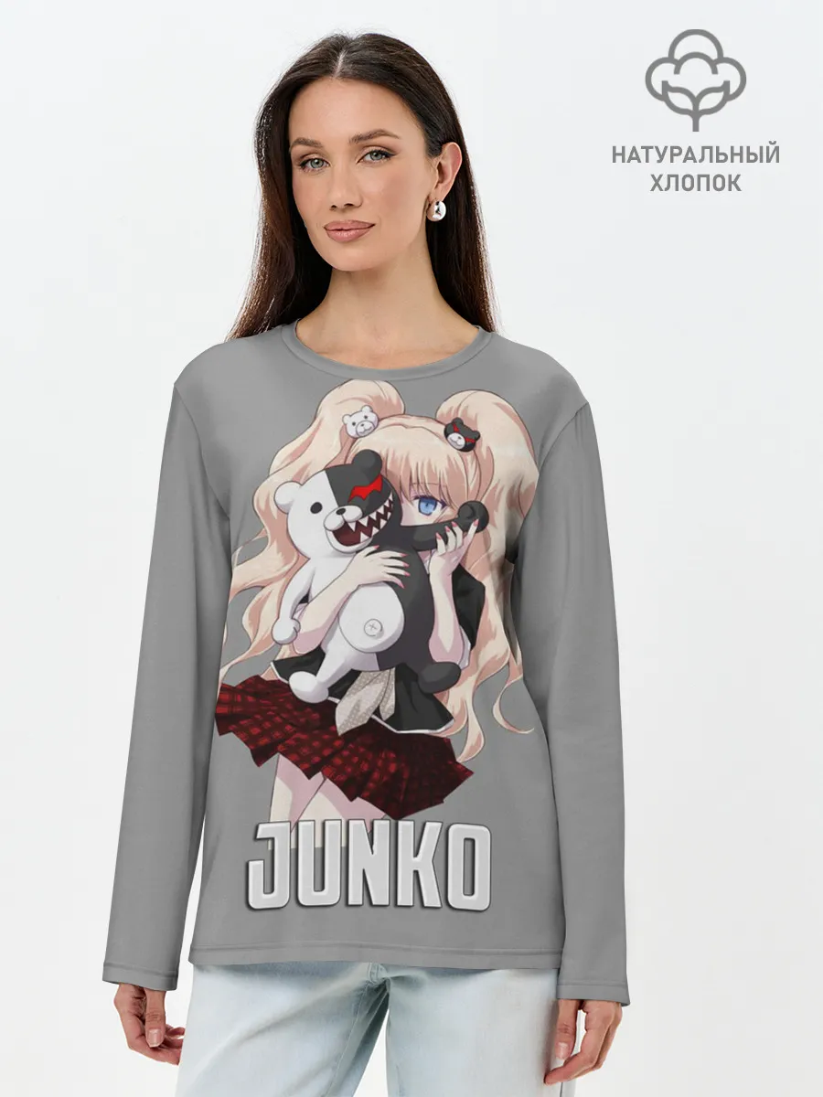 Лонгслив женский. Хлопок / MONOKUMA / JUNKO