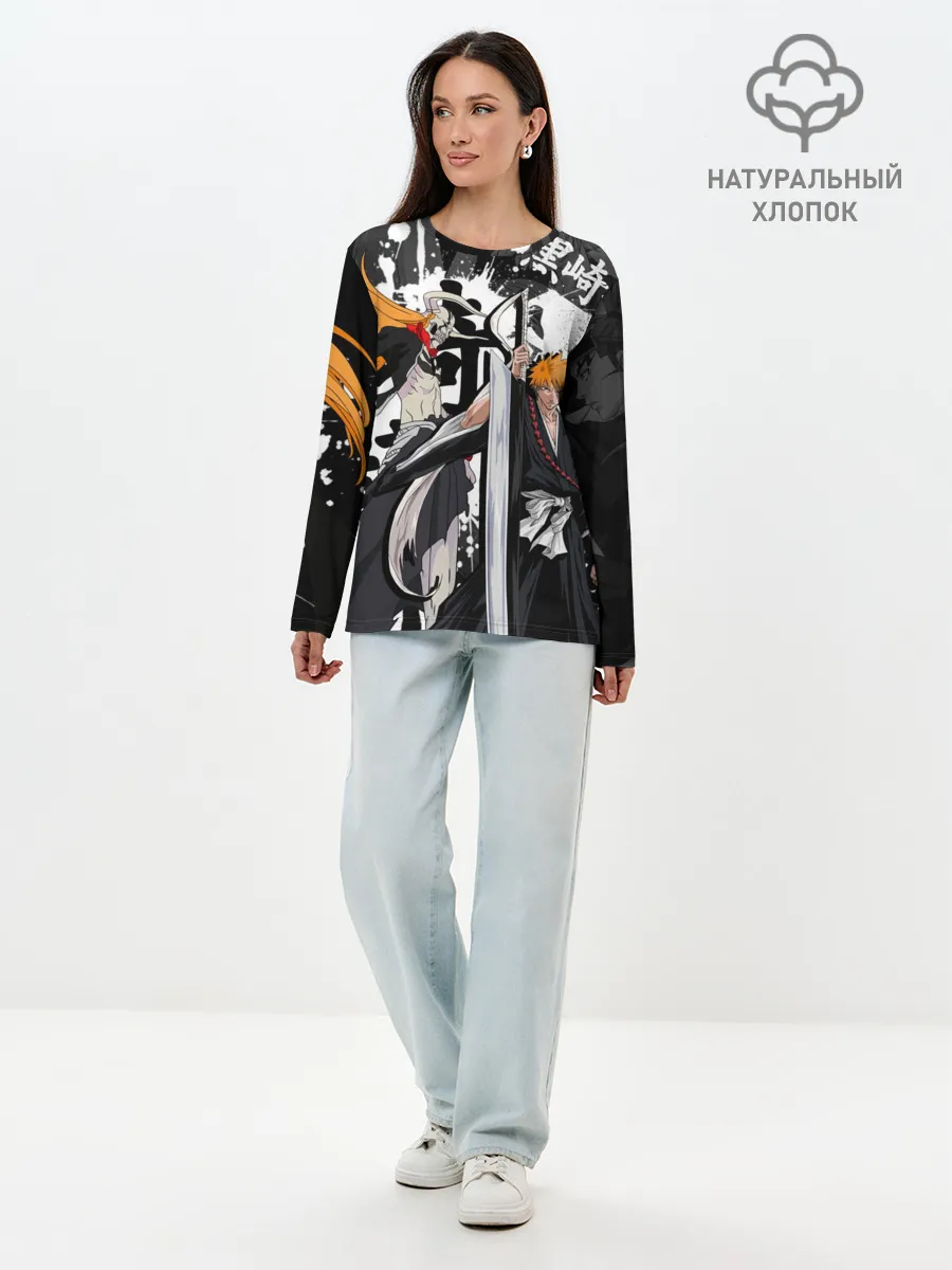 Лонгслив женский. Хлопок / Bleach