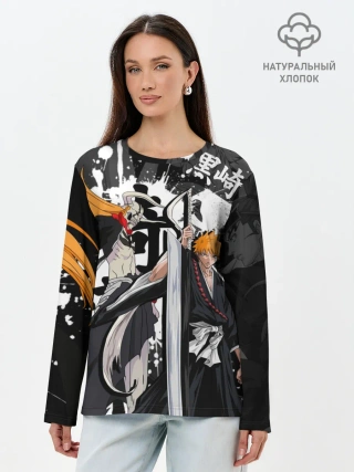 Лонгслив женский. Хлопок / Bleach