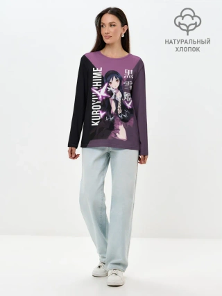 Лонгслив женский. Хлопок / Черноснежка / Kuroyukihime