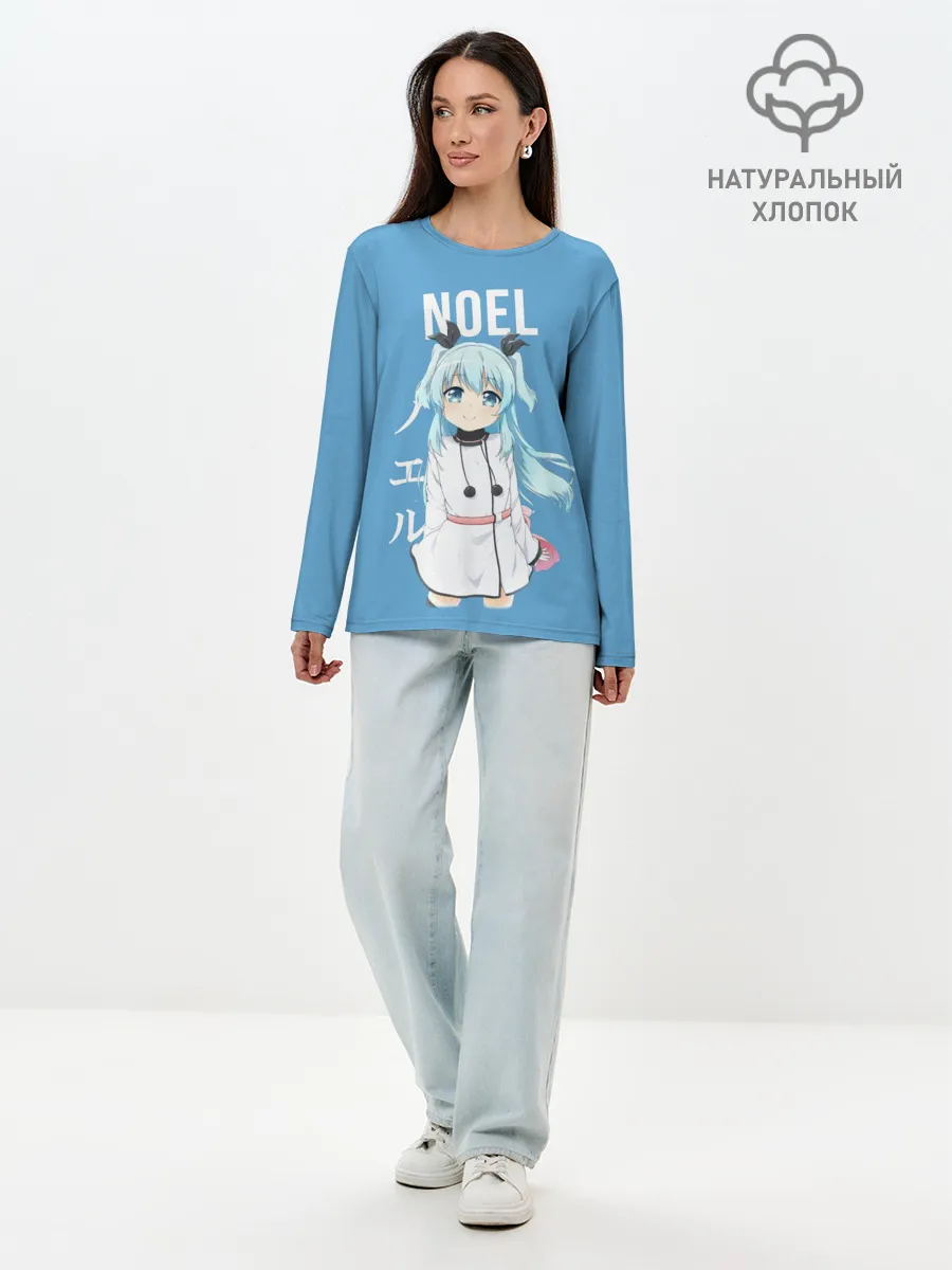 Лонгслив женский. Хлопок / Ноэль / Noel / Небесный метод