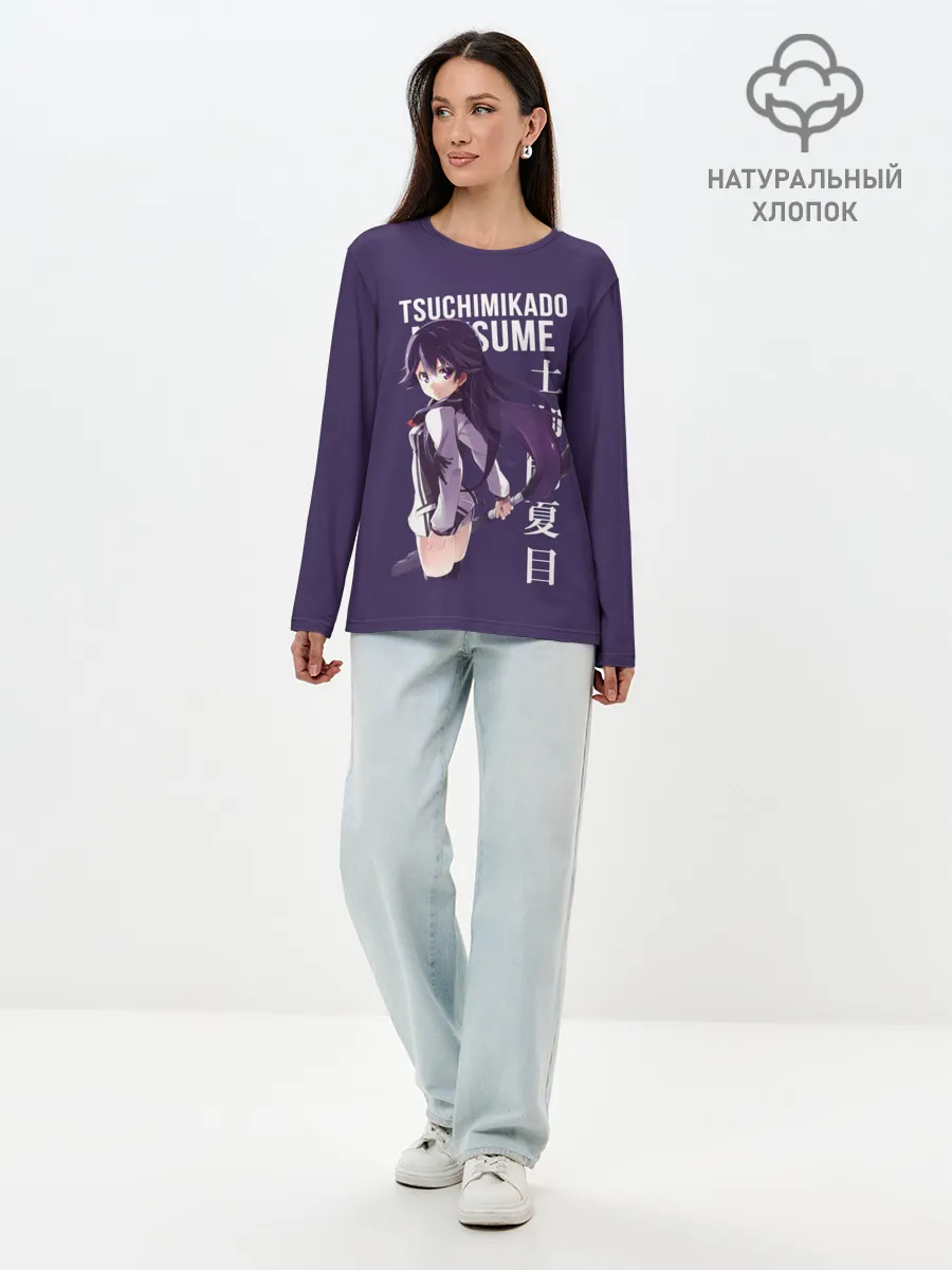Лонгслив женский. Хлопок / Natsume Tsuchimikado / anime