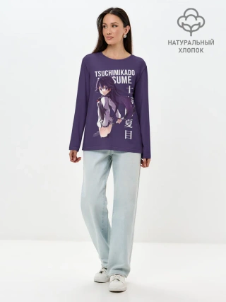 Лонгслив женский. Хлопок / Natsume Tsuchimikado / anime