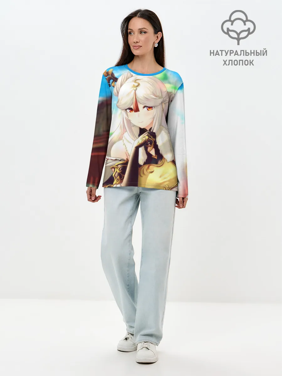 Лонгслив женский. Хлопок / Геншин Импакт Нин Гуан