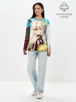 Лонгслив женский. Хлопок / Геншин Импакт Нин Гуан