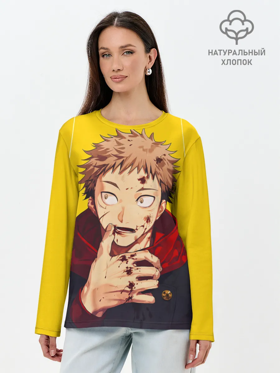 Лонгслив женский. Хлопок / Магическая битва | Jujutsu kai