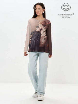 Лонгслив женский. Хлопок / Магическая битва | Jujutsu kai