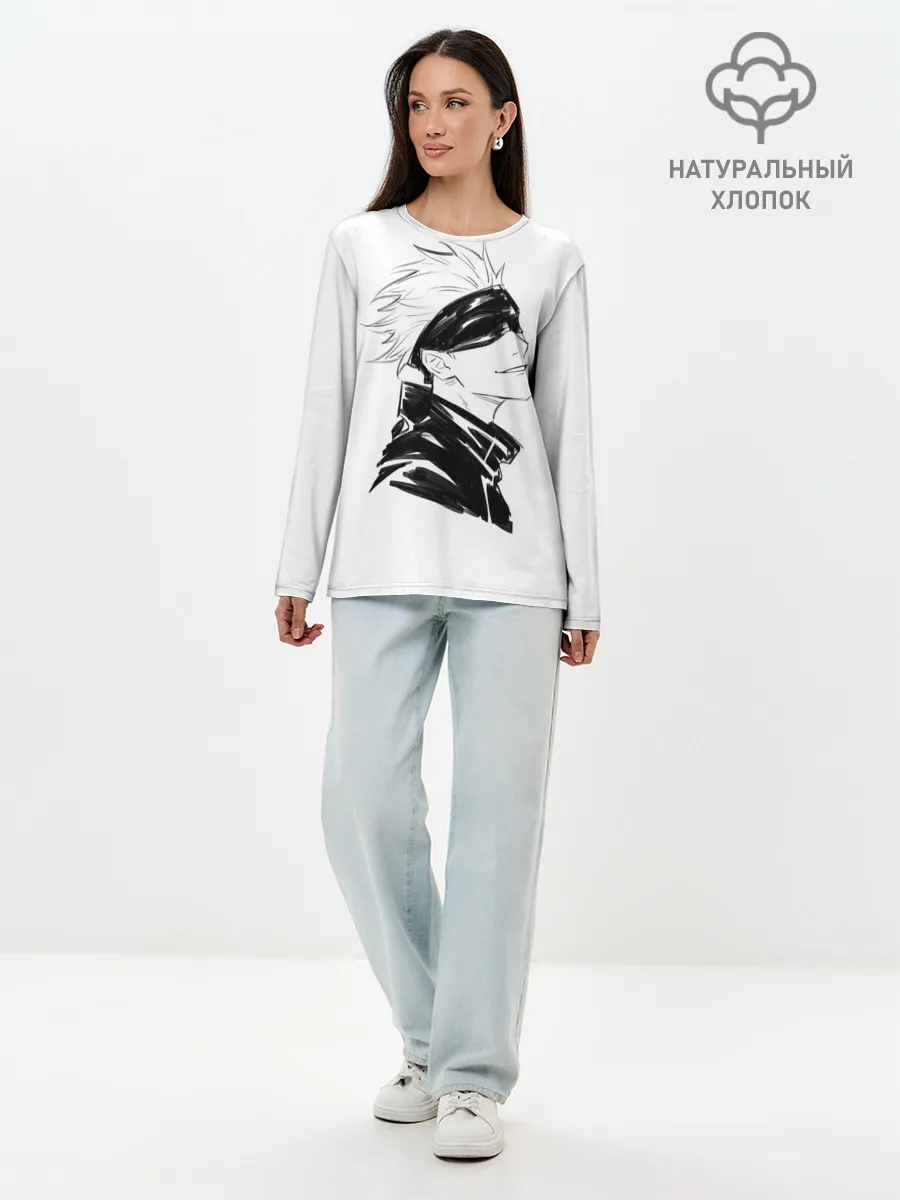Лонгслив женский. Хлопок / Smile | Jujutsu kai