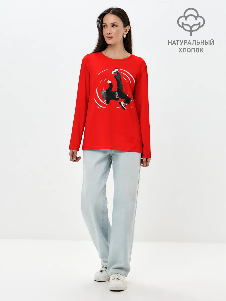 Лонгслив женский. Хлопок / Магическая битва | Jujutsu kai