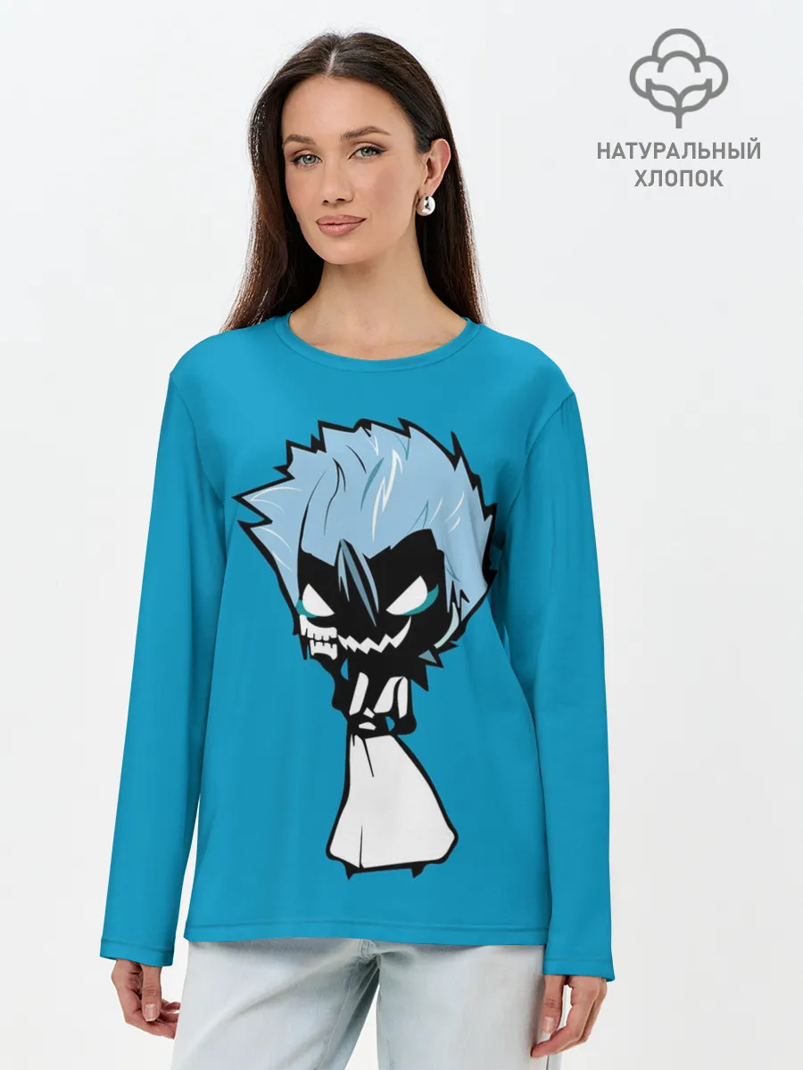 Лонгслив женский. Хлопок / Гриммджоу. Блич