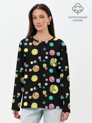 Лонгслив женский. Хлопок / Отдых
