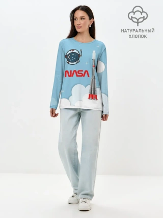 Лонгслив женский. Хлопок / Mission NASA